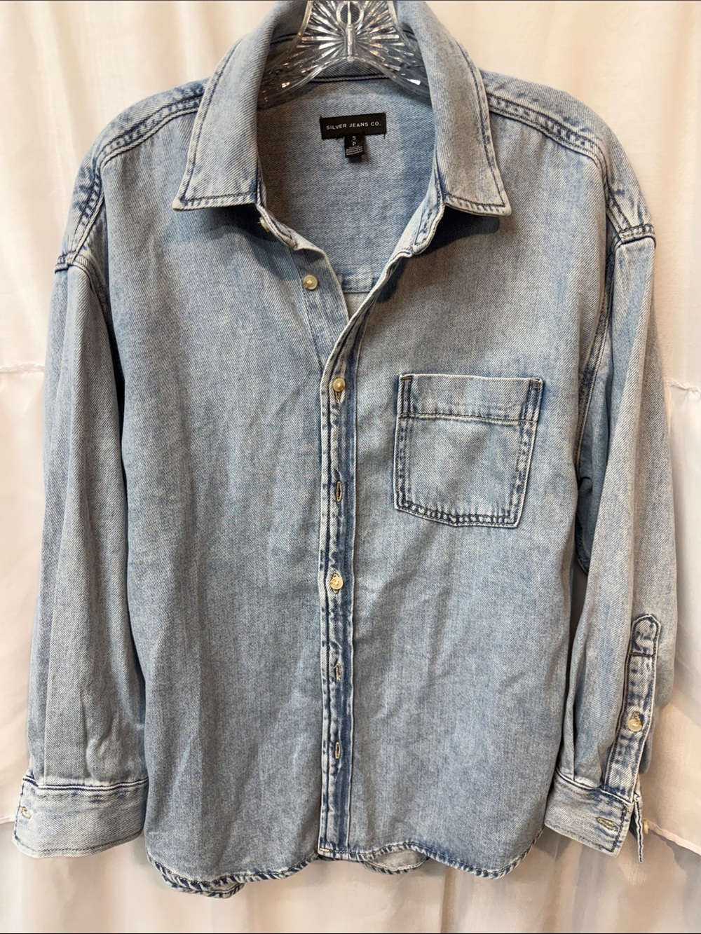Silver Jean  Wash Denim Shirt Jacket🌻